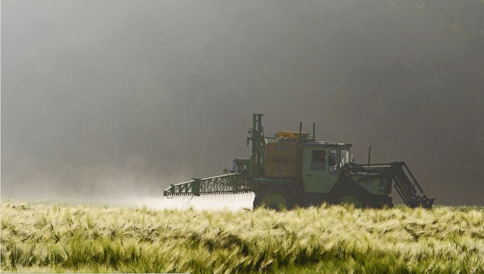 truck spraying crops